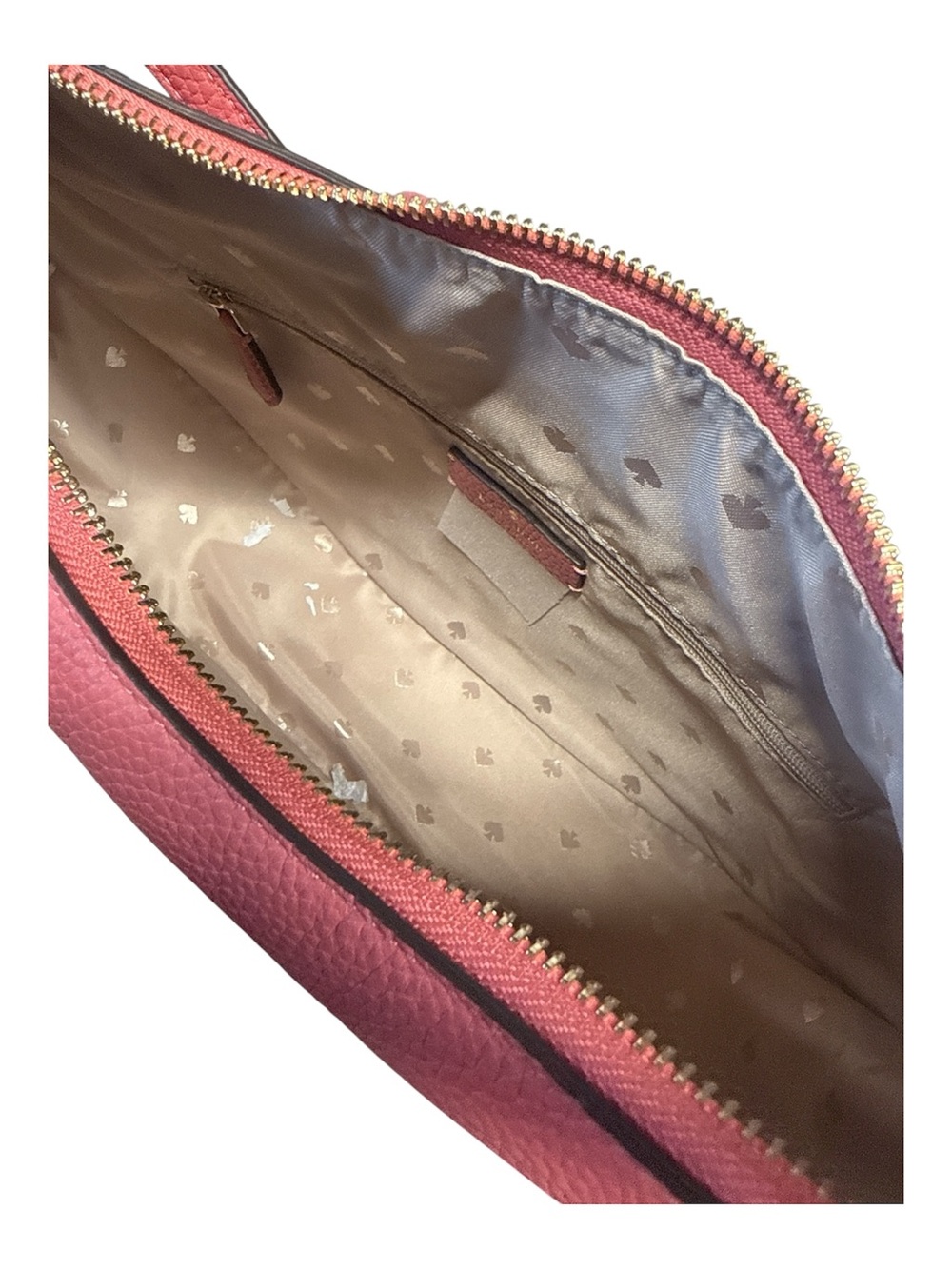 NWOT Kate Spade NY Coral Pink Weston Pebbled Leather Shoulder/ Crossbody Bag - Picture 8 of 8
